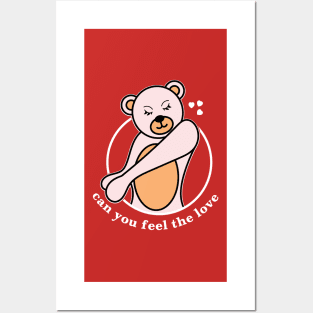 Valentines day bear Posters and Art